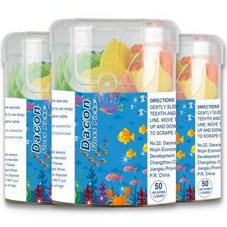 Foto 1 | Foto 1 | Picas De Hilo Dental Para Niños Dacon Kids  50 Unidades (paquete De 3) - Venta Internacional.
