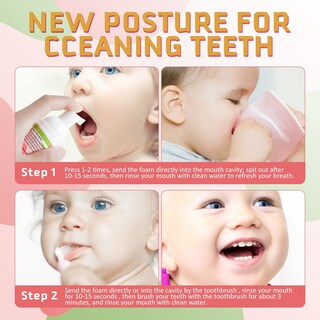 Foto 4 | Foto 4 | Pasta De Dientes En Espuma Pegciz Kids Con Bajo Contenido De Flúor  Paquete De 2 Unidades  Color Fresa - Venta Internacional.