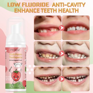 Foto 5 | Foto 5 | Pasta De Dientes En Espuma Pegciz Kids Con Bajo Contenido De Flúor  Paquete De 2 Unidades  Color Fresa - Venta Internacional.