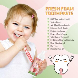Foto 7 | Foto 7 | Pasta De Dientes En Espuma Pegciz Kids Con Bajo Contenido De Flúor  Paquete De 2 Unidades  Color Fresa - Venta Internacional.