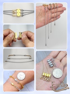 Foto 4 | Foto 4 | Set De Cierre Y Extensor De Collar Evnlo Multi En Oro Y Plata - Venta Internacional.