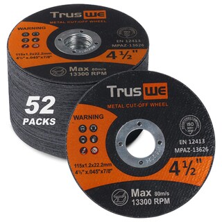 Foto 1 | Foto 1 | Cut Off Wheels Truswe 115 Mm 50 Unidades Para Metal Y Acero Inoxidable - Venta Internacional.