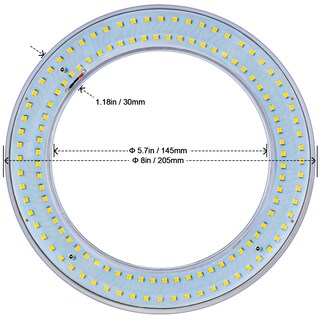 Foto 2 | Foto 2 | Bombilla Led Circular Thecosky T9 12 W 1700 Lm 4000 K 8 Pulgadas - Venta Internacional.