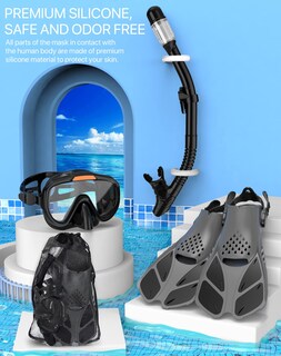 Foto 5 | Foto 5 | Set 4 En 1 De Equipo De Snorkel Ubekezele Para Adultos Con Bolsa De Viaje - Venta Internacional.
