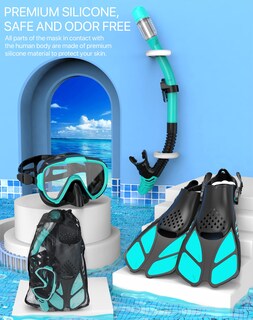 Foto 5 | Foto 5 | Set 4 En 1 De Equipo De Snorkel Ubekezele Para Adultos Con Bolsa De Viaje - Venta Internacional.