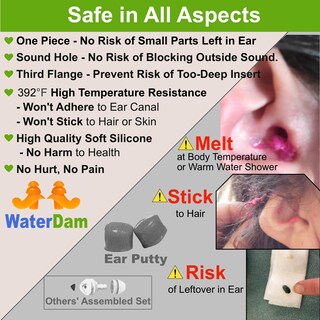Foto 5 | Foto 5 | Tapones Para Los Oídos De Natación Waterdam Impermeables Y Ultracómodos - Venta Internacional.