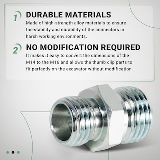 Foto 6 | Foto 6 | Adaptadores De Conexión De Manguera Vorgens M14 A M16 Para Miniexcavadora - Venta Internacional.