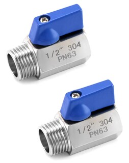 Foto 1 | Foto 1 | Válvula Esférica Qwork Mini 1/2 Npt Con Rosca Hembra Y Macho X2 - Venta Internacional.