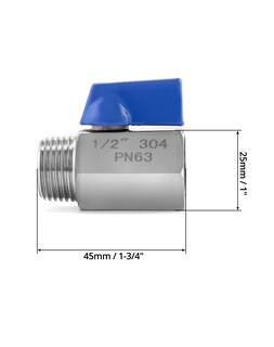 Foto 6 | Foto 6 | Válvula Esférica Qwork Mini 1/2 Npt Con Rosca Hembra Y Macho X2 - Venta Internacional.