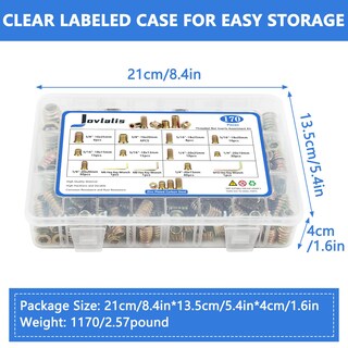 Foto 7 | Foto 7 | Kit Surtido De Insertos Roscados 170 Piezas Para Muebles De Madera - Venta Internacional.