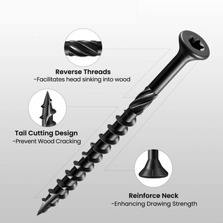 Foto 4 | Foto 4 | Tornillos De Cubierta Bnuok #10 Para Madera Exterior De 3 Pulgadas Con Broca T25 En Forma De Estrella - Venta Internacional.