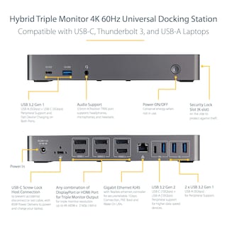 Foto 3 | Foto 3 | Estación De Acoplamiento Startech Usb-c/usb-a Hybrid Para Macbook - Venta Internacional.