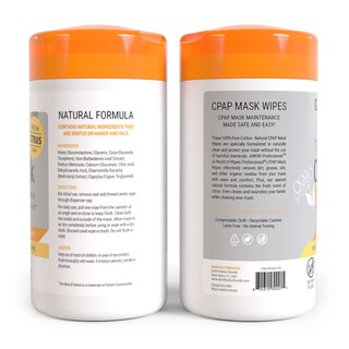 Foto 5 | Foto 5 | Limpiador De Mascarillas Cpap Awow Con Fragancia Cítrica 186 Toallitas - Venta Internacional.