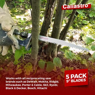 Foto 3 | Foto 3 | Hojas De Sierra Para Podar Madera Caliastro De 9 Pulgadas Y 5 Tpi Para Sierras Recíprocas Paquete De 5 - Venta Internacional.