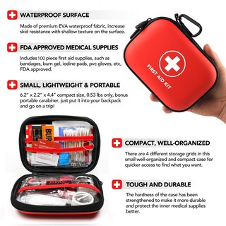 Foto 5 | Foto 5 | Botiquín De Primeros Auxilios Thriaid Mini Funda Impermeable De 100 Piezas - Venta Internacional.
