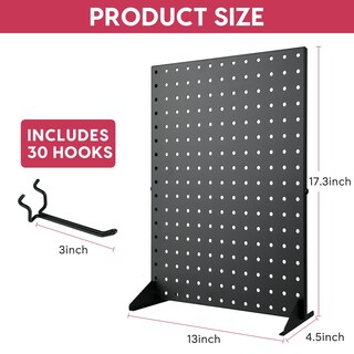 Foto 2 | Foto 2 | Expositor De Madera Perforada Sibrant 2 Unidades Con 30 Ganchos Acero Negro - Venta Internacional.