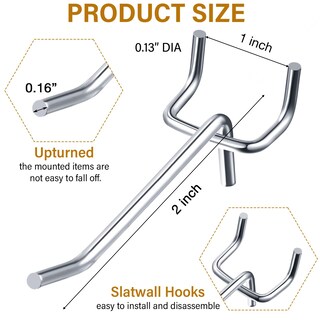 Foto 2 | Foto 2 | Ganchos De Estantería Shimeyao De Acero Inoxidable 7 Cm 100 Unidades - Venta Internacional.