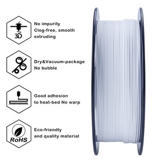 Foto 5 | Foto 5 | Filamento Para Impresora 3d Ziro Matte Pla 1 75 Mm Blanco 1 Kg - Venta Internacional.