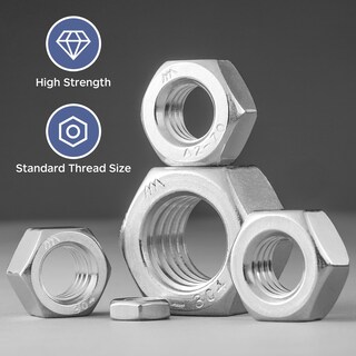Foto 3 | Foto 3 | Tuerca Hexagonal Bnuok De Acero Inoxidable 304 (18-8) 3/4-10 Paquete De 10 - Venta Internacional.