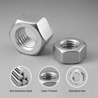 Foto 4 | Foto 4 | Tuerca Hexagonal Bnuok De Acero Inoxidable 304 (18-8) 3/4-10 Paquete De 10 - Venta Internacional.