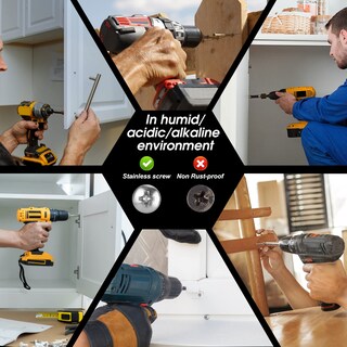 Foto 6 | Foto 6 | Tornillos Para Madera Qisheng Acero Inoxidable 304 Óxido Negro 25 Unidades - Venta Internacional.