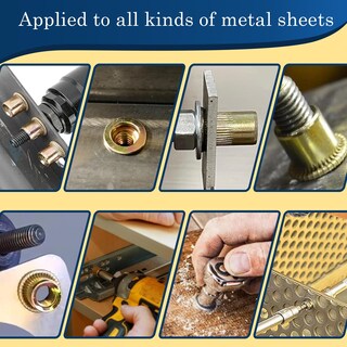 Foto 5 | Foto 5 | Tuerca De Remache Vifmy Acero Al Carbono Galvanizado 3/8 Pulgadas 16 Unc X50 - Venta Internacional.