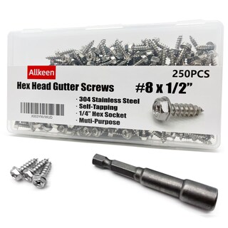 Foto 1 | Foto 1 | Tornillos Autorroscantes Allkeen De Acero Inoxidable 304 #8 X 12 Mm - Venta Internacional.