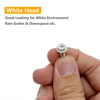 Foto 6 | Foto 6 | Tornillos Para Canalones Allkeen Pintados De Blanco #8 X 1/2 250 Unidades - Venta Internacional.