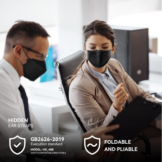 Foto 7 | Foto 7 | Máscaras Faciales Keangs Kn95 Paquete De 100 Transpirables Negras Para Adultos - Venta Internacional.