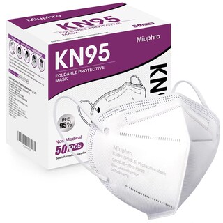 Foto 1 | Foto 1 | Mascarilla Facial Kn95 Respirador Desechable Miuphro Paquete De 50 Unidades Color Blanco - Venta Internacional.