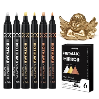 Foto 1 | Foto 1 | Marcadores De Pintura Bigthumb De Cromo Líquido De Doble Punta 6 Unidades - Venta Internacional.