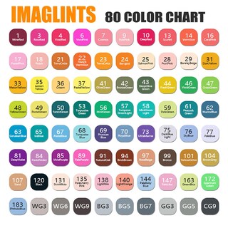 Foto 2 | Foto 2 | Marcadores De Alcohol Imaglints De 80 Colores Con Base De Bolígrafo - Venta Internacional.