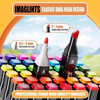 Foto 3 | Foto 3 | Marcadores De Alcohol Imaglints De 80 Colores Con Base De Bolígrafo - Venta Internacional.