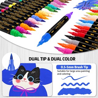 Foto 3 | Foto 3 | Bolígrafos De Pintura Acrílica Art+soul 72 Colores Paquete De 36 Unidades Punta Doble - Venta Internacional.