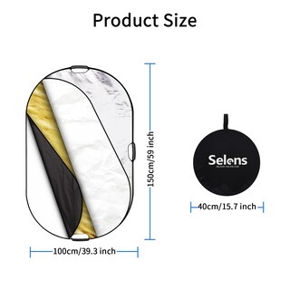 Foto 6 | Foto 6 | Reflector Selens 5 En 1 Ovalado Con Asa Para Fotografía - Venta Internacional.