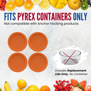 Foto 2 | Foto 2 | Tapas De Repuesto Para Recipientes Pyrex De Vidrio Para Almacenamiento De Alimentos De 6 Y 7 Tazas - Venta Internacional.
