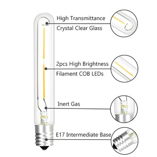 Foto 3 | Foto 3 | Bombilla Led Para Electrodomésticos Bonlux T6.5 2 W E17 Base Intermedia - Venta Internacional.