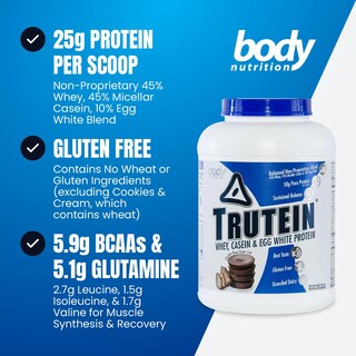 Foto 3 | Foto 3 | Proteína En Polvo Body Nutrition Trutein 45% Suero 45% Caseína 10% Huevo - Venta Internacional.