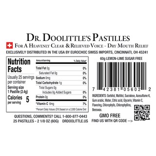 Foto 5 | Foto 5 | Pastilles Dr. Doolittle Fruta Blanda Sin Azúcar Limón Y Lima 150 G - Venta Internacional.