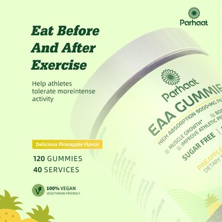 Foto 5 | Foto 5 | Suplemento Parhaat Eaa Gummies 120 Gomitas Sabor Piña - Venta Internacional.