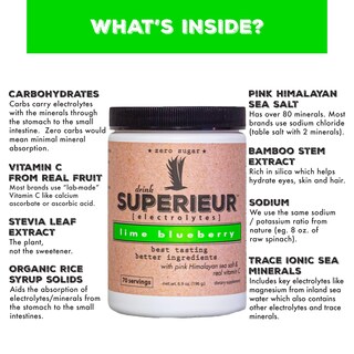 Foto 3 | Foto 3 | Suplemento Electrolítico Superieur Lime Blueberry 70 Porciones - Venta Internacional.