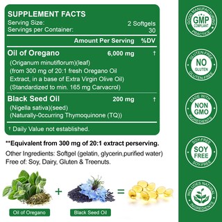 Foto 2 | Foto 2 | Complementa El Paquete De 3 Aceites De Orégano Con Aceite De Semillas Negras De Nature's Live - Venta Internacional.