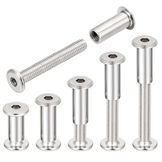 Foto 2 | Foto 2 | Juego De Tornillos Xrfoiniu Con Casquillo Hexagonal De Metal Plateado M6 X 40 Mm 100 Unidades - Venta Internacional.