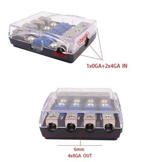 Foto 4 | Foto 4 | Bloque De Distribución De Portafusibles De 4 Vías  60 A Con Fusible Mini Anl - Venta Internacional.