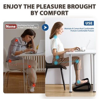 Foto 5 | Foto 5 | Reposapiés Casazenith De Seis Alturas Ajustable Con Masaje Color Negro - Venta Internacional.