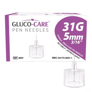 Foto 1 | Foto 1 | Pen Tips Gluco-care 31 G X 5 Mm Ajuste Universal 100 Unidades Estériles - Venta Internacional.