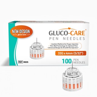 Foto 1 | Foto 1 | Puntas Para Bolígrafos Gluco-care Plus 33 G X 4 Mm Ajuste Universal 100 Unidades - Venta Internacional.
