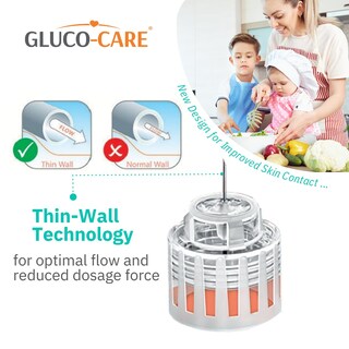 Foto 6 | Foto 6 | Puntas Para Bolígrafos Gluco-care Plus 33 G X 4 Mm Ajuste Universal 100 Unidades - Venta Internacional.