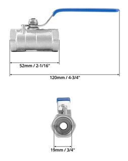 Foto 6 | Foto 6 | Válvula De Bola Qwork 1/2 Npt De Acero Inoxidable 304 Paquete De 4 - Venta Internacional.