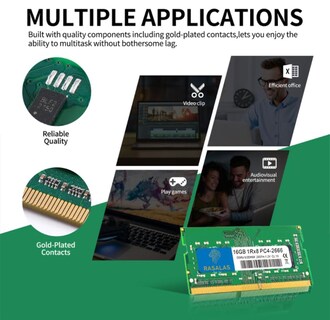 Foto 6 | Foto 6 | Memoria Ram Rasalas 16 Gb Ddr4 2666 Mhz 260 Pines Para Ordenador Portátil - Venta Internacional.